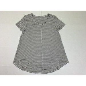 Women M V-Neck Short Sleeve T-Shirt Pleated Loose Fit Tunic Tops Blouse Tee